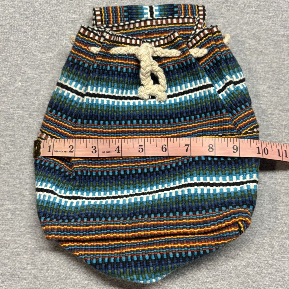 Boho Chic Woven Drawstring Backpack - image 6